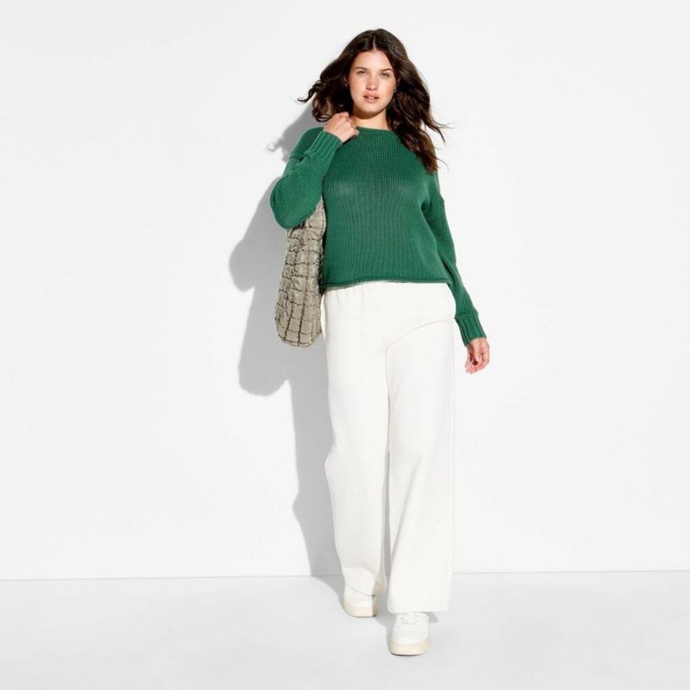 Wild Fable - Women's Off the Shoulder Sweater - Wild Fable Dark Dark Green